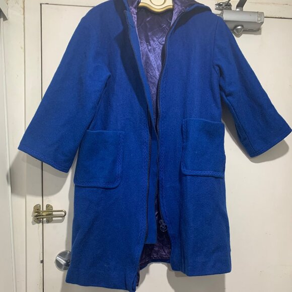 VINTAGE LF WOOL HOODED COAT SIZE S - Picture 7 of 9
